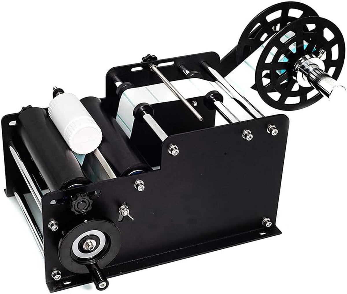 NEWFUN MT-30 Ronde flessenetikettering, halfautomatisch, verstelbare handmatige applicator, voor zelfklevende blik- en - ShopVlot