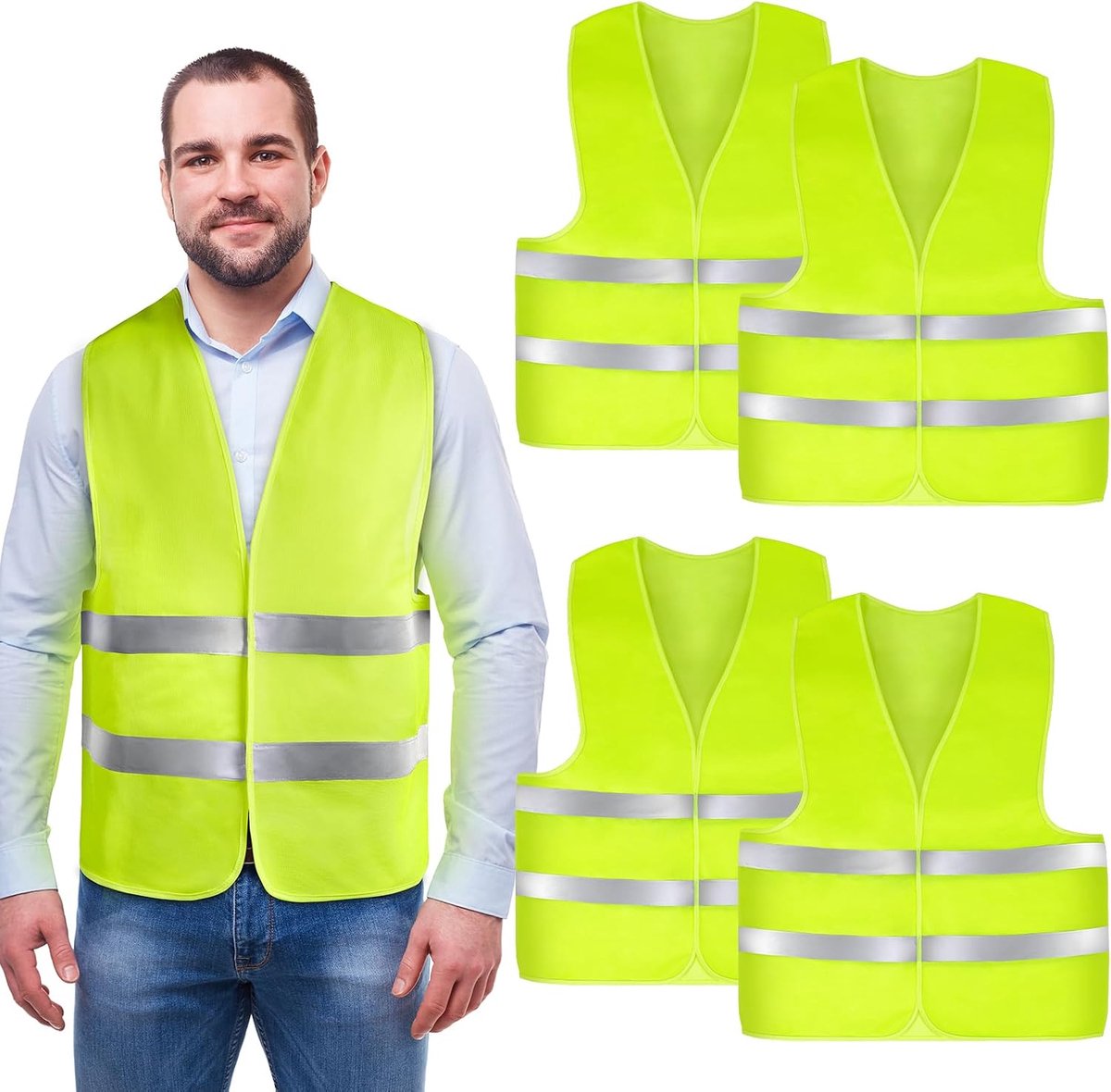 Veiligheidsvesten, geel, reflecterend, volwassenen