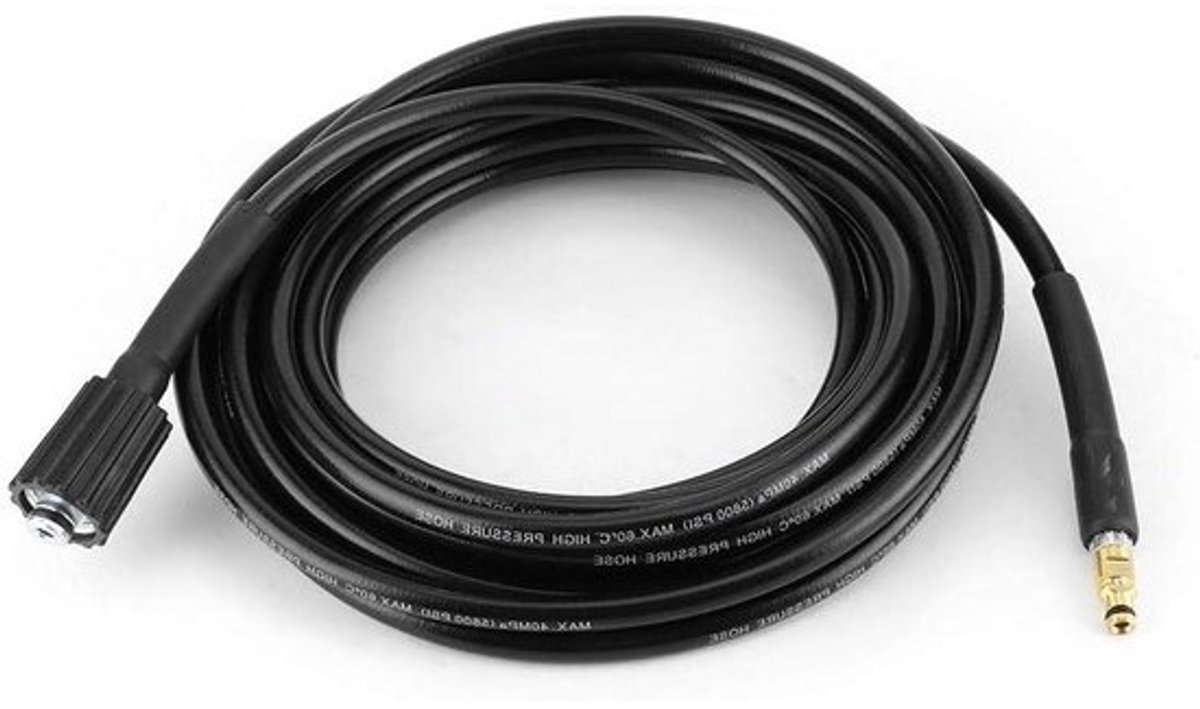 Hogedrukreinigingsslang voor Autowasmachine - Rubberen Pijp - 15 meter - Geschikt voor K2 K3 K4 K5 - Waterreinigingsbuis - 40MPa - Sterke Kwaliteit