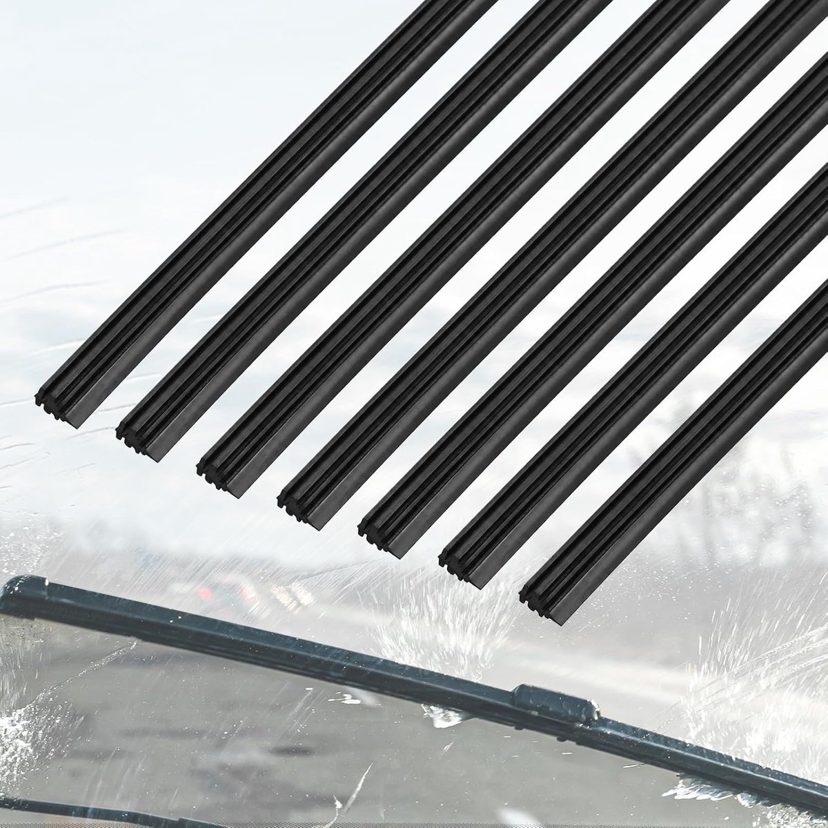 10 stuks vervangende ruitenwisserrubber, 70 cm ruitenwisserrubber, universeel