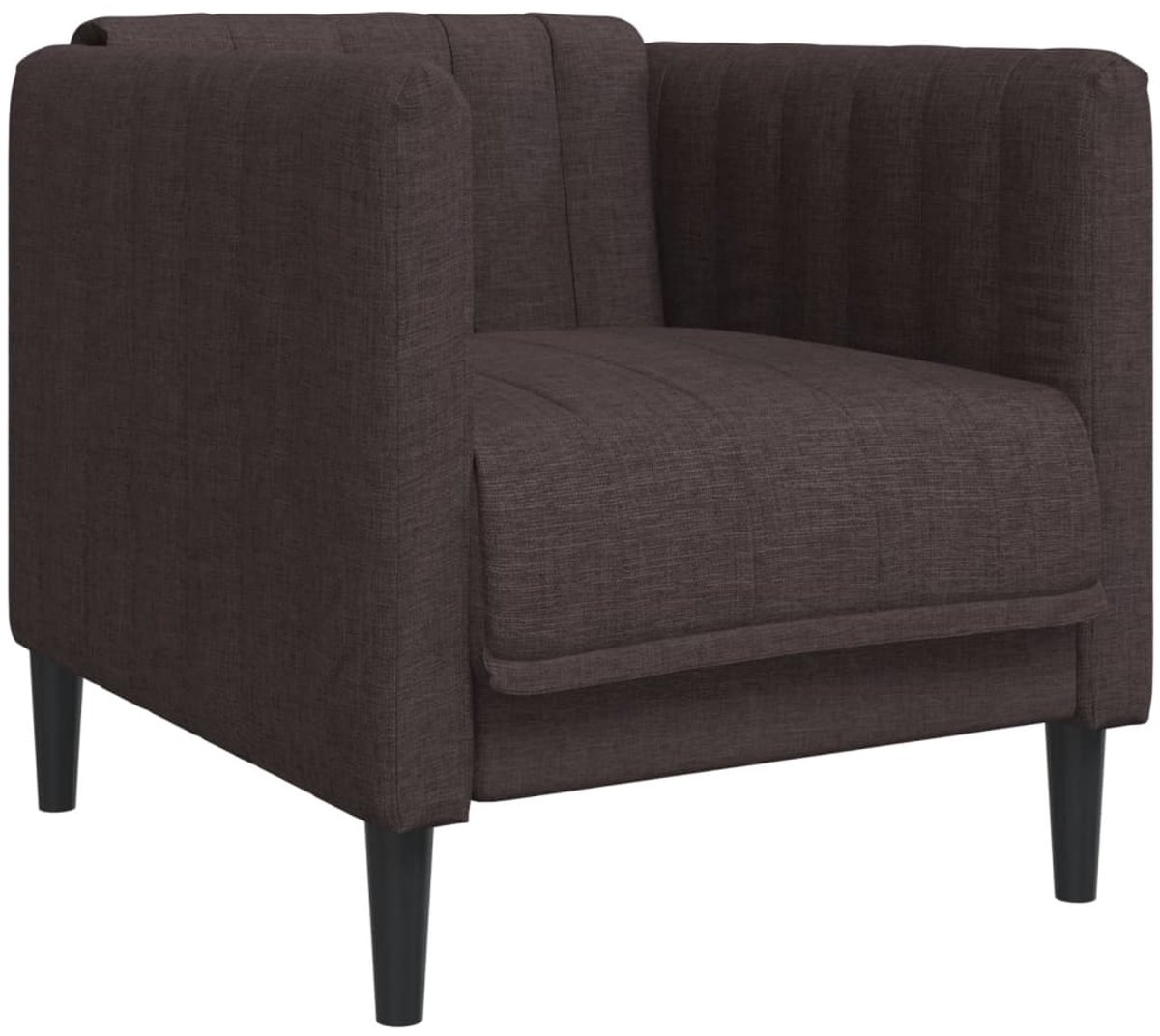 vidaXL Fauteuil - stof - donkerbruin