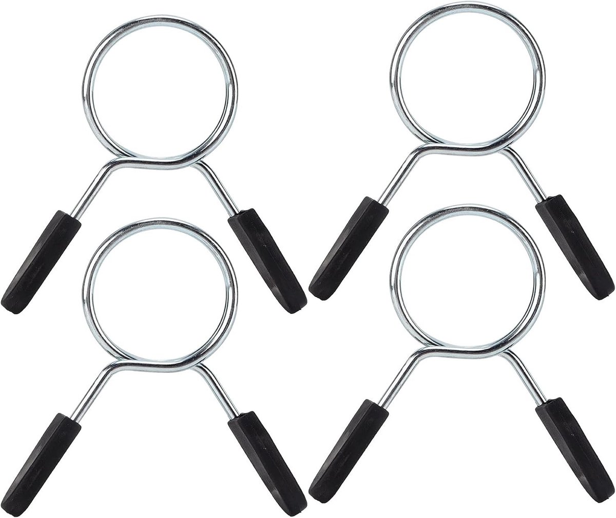 Set van 4 Halterveerclips voor Standaard Halters - 48mm Veiligheidsclips voor Fitness en Gewichtheffen
