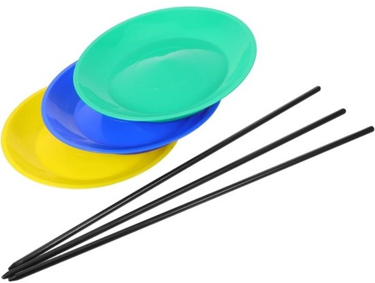 Jongleerdraaitafels - Rekwisieten voor circus - Hand-oogtraining - Professionele kwaliteit - 23,5 cm - Diverse kleuren