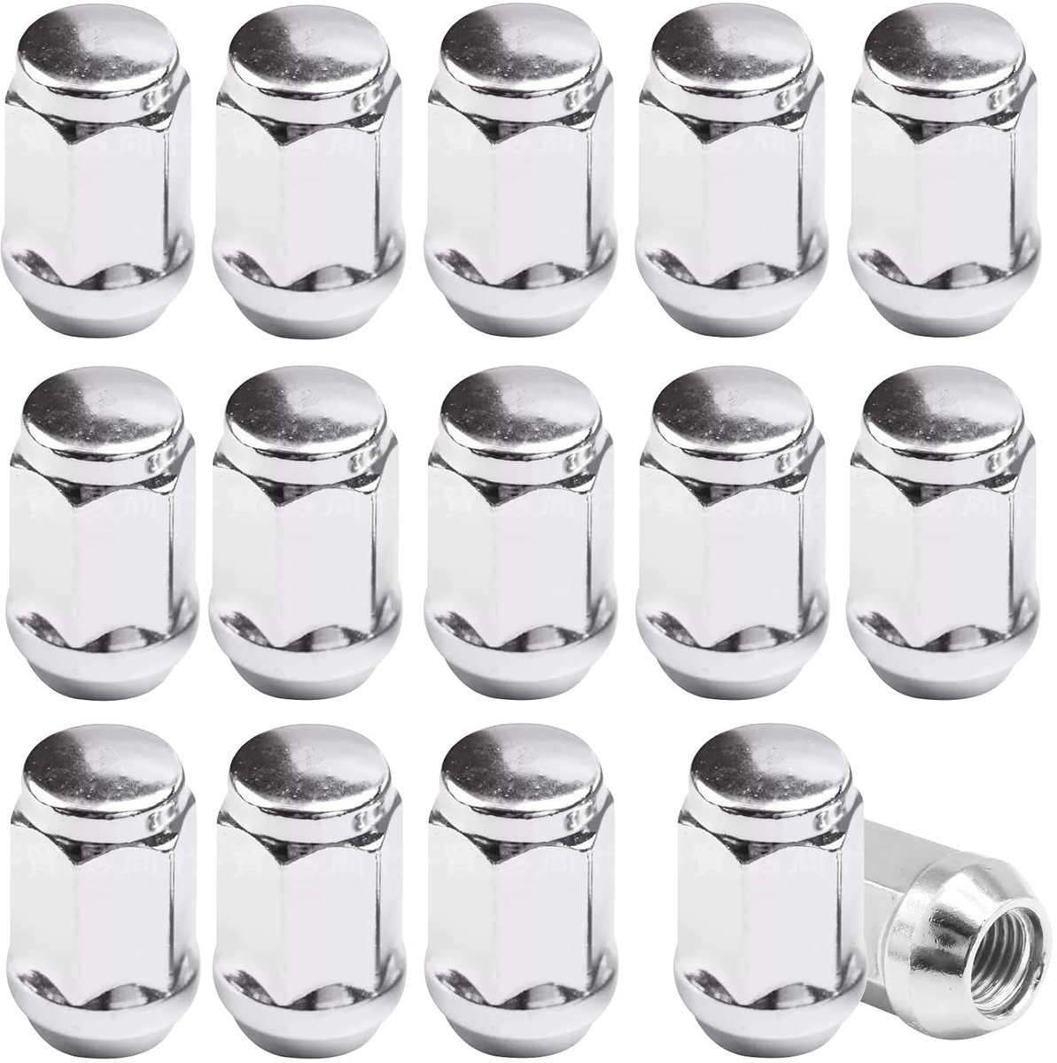 20 Stuks M12 x 1.5 Wielmoeren, Zilver, Gesloten Conus, Geschikt voor Fabriekswielen, Premium Legeringstaal voor Stalen en Aluminium Velgen