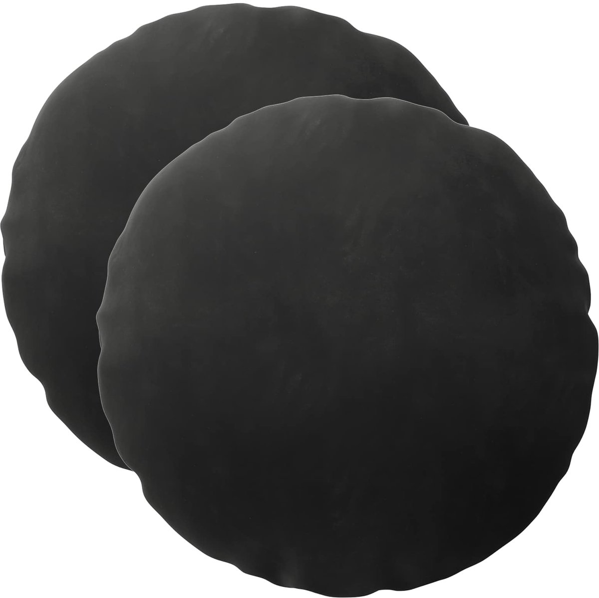 vidaXL Dekenkussen - 2 - st - HEERLEN - Zwart - Diam. - 40 - cm - fluweel