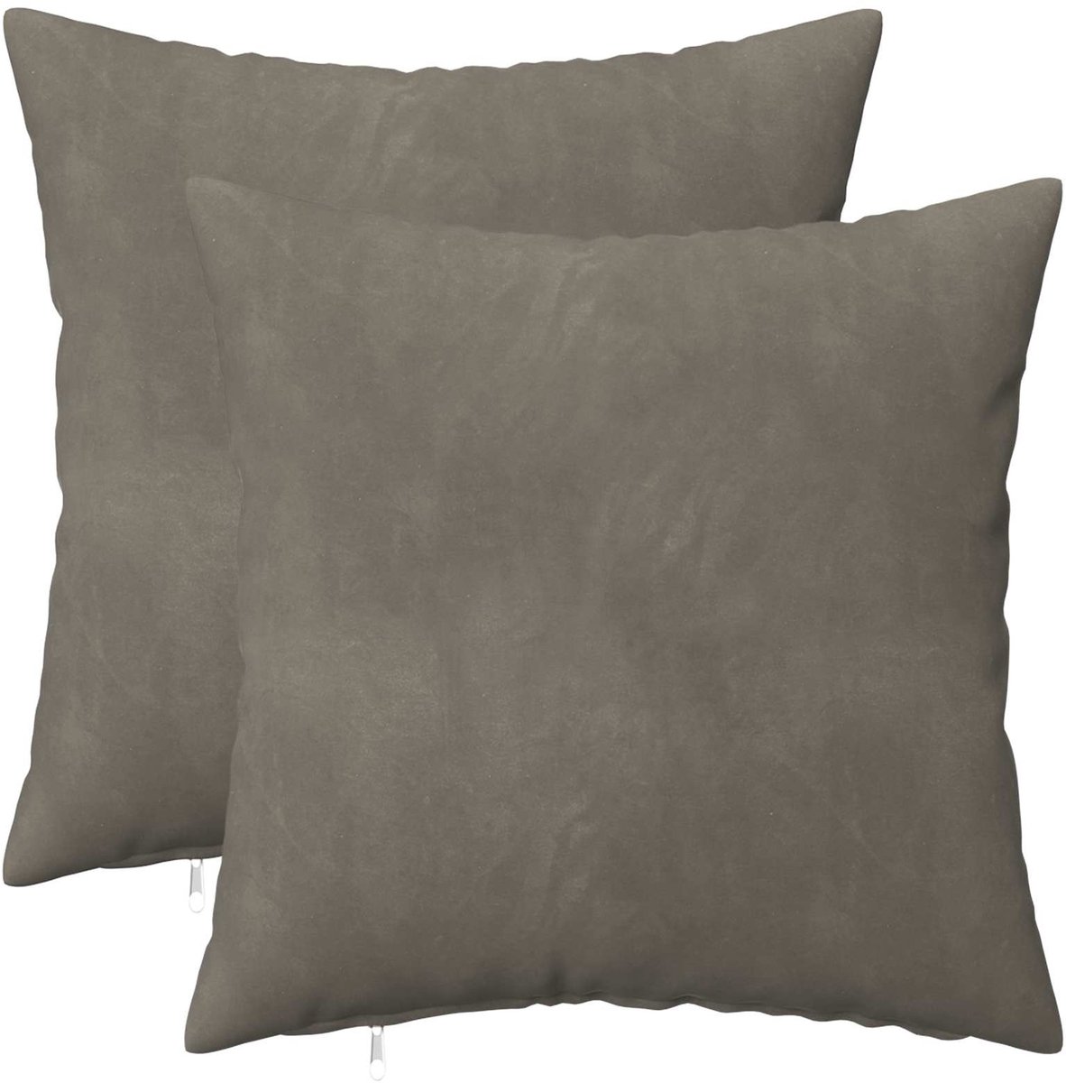 vidaXL Dekenkussen - 2 - st - HEERLEN - Lichtgrijs - 40 - x - 40 - cm - fluweel