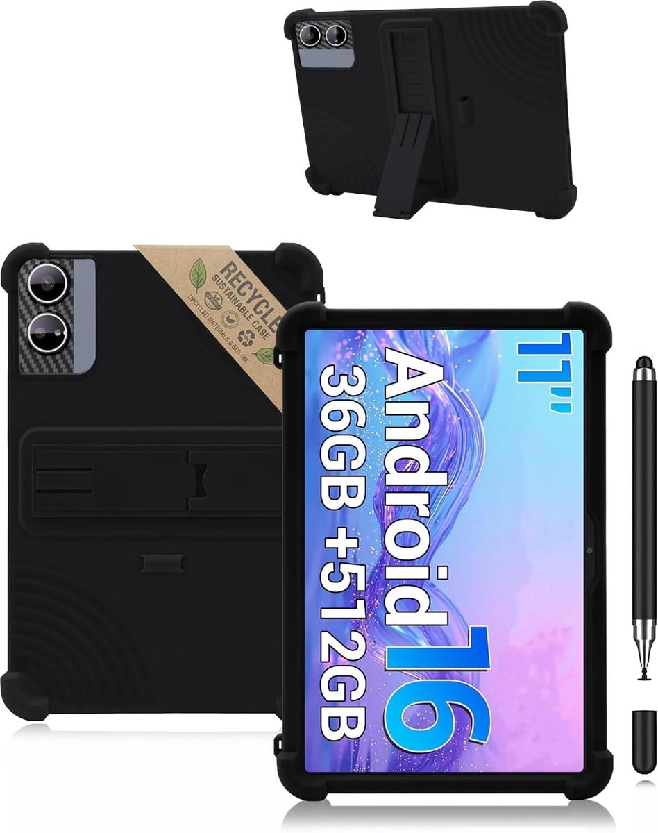 Beschermhoes voor LORDWIT L20 (11 inch) tablet met touchpen – kinderhoes van siliconen, schokbestendig, Powfix - ShopVlot