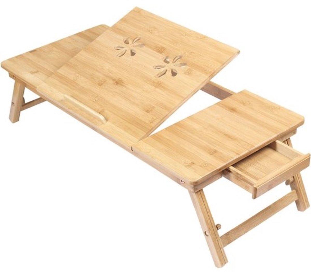 Bamboe laptoptafel - Bedtafel met inklapbare voeten - 3 varianten