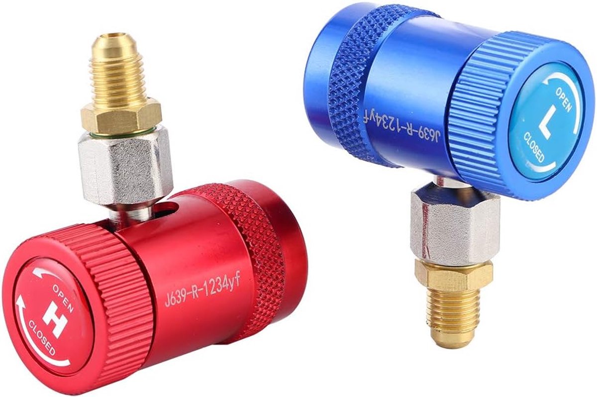 R1234yf Quick Fittings Air Conditioning Refrigerant Quick Fittings High/Low Side R1234yf Manual Couplings Connector - ShopVlot