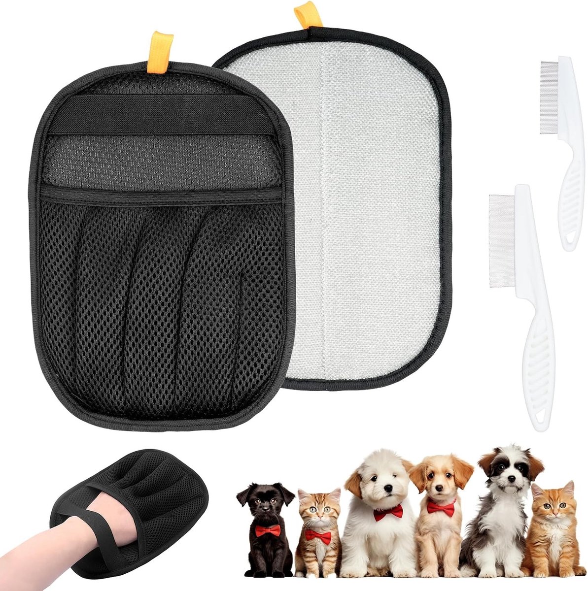 Honden- en kattenhandschoenen voor het verwijderen van dierenharen, ideaal voor kleding en meubels