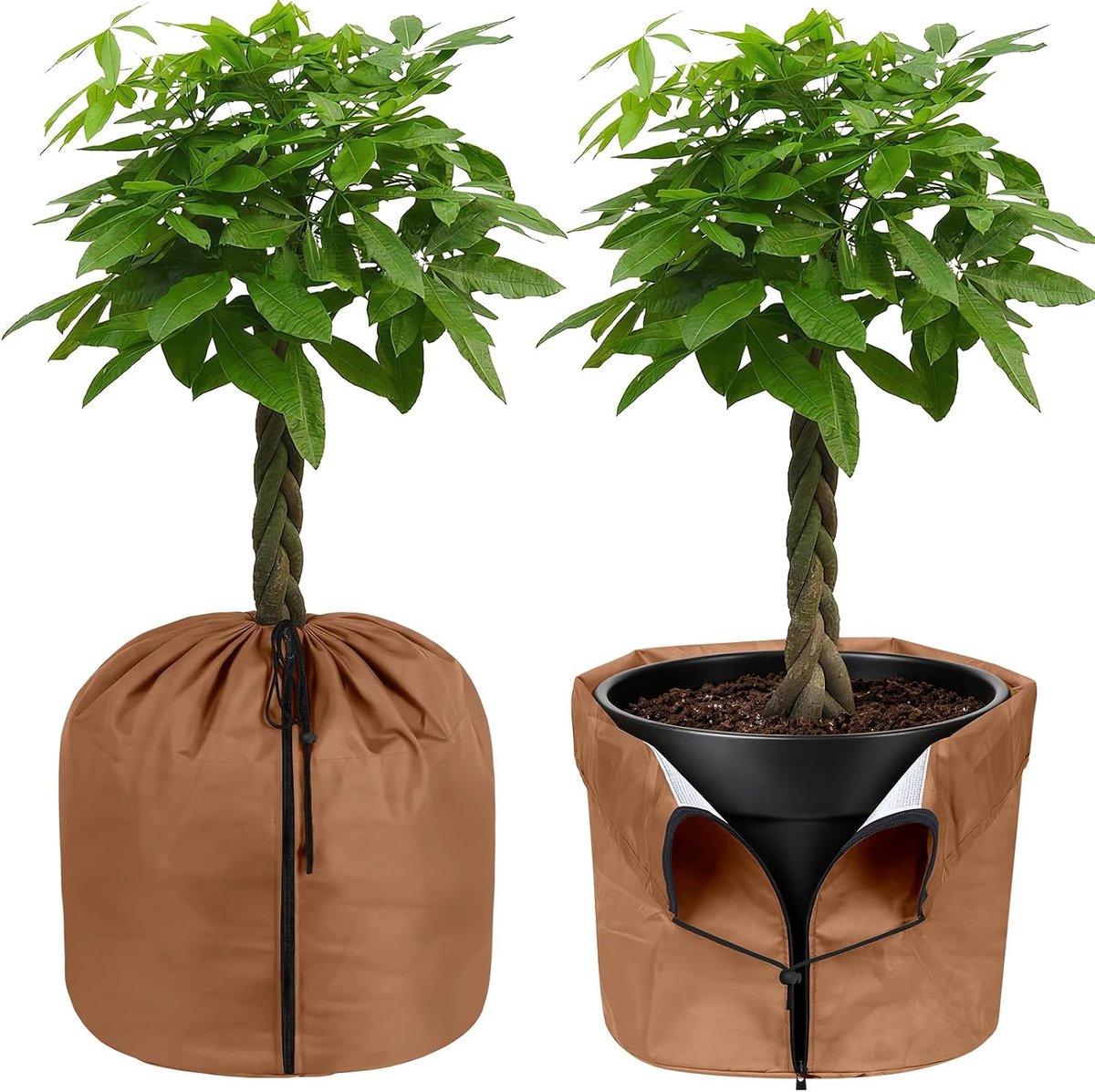 2 stuks thermische potbescherming voor planten, 65 x 70 cm