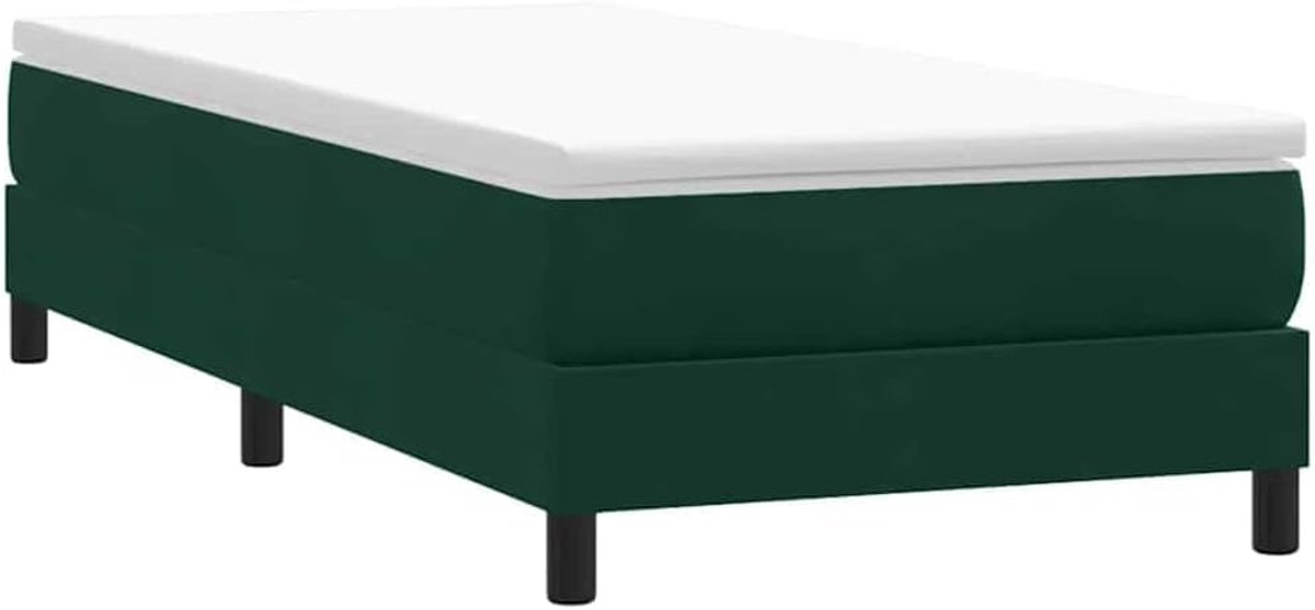 Lattenbodem rustgevende nachtrust boxspring 80x210 cm donkergroen