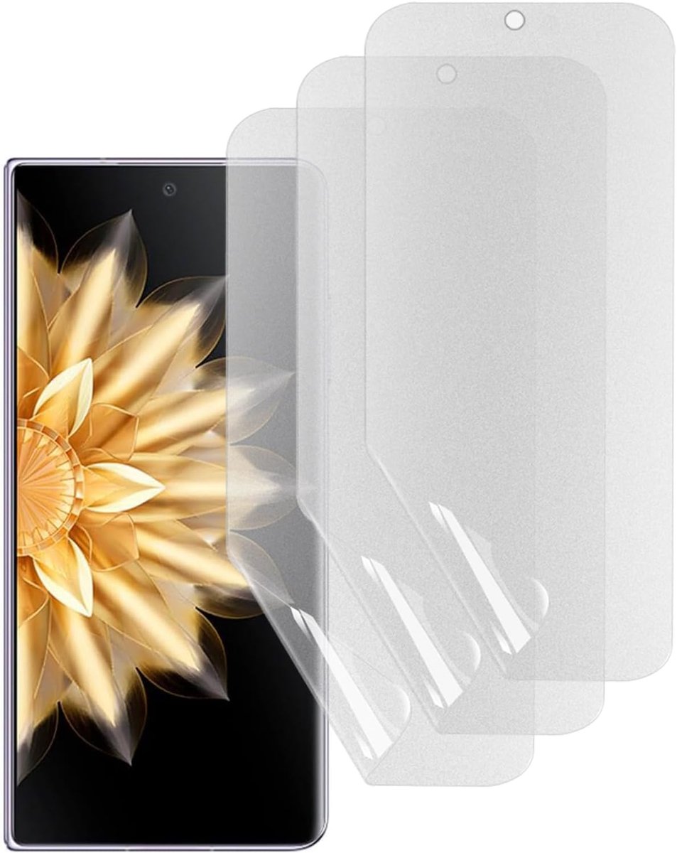3 stuks matte hydrogelfolie voor Honor Magic V2, TPU-beschermfolie, mat, HD-helder, zachte displaybeschermfolie met zelfherstellende, eenvoudige installatie, krasbestendig [geen glas]