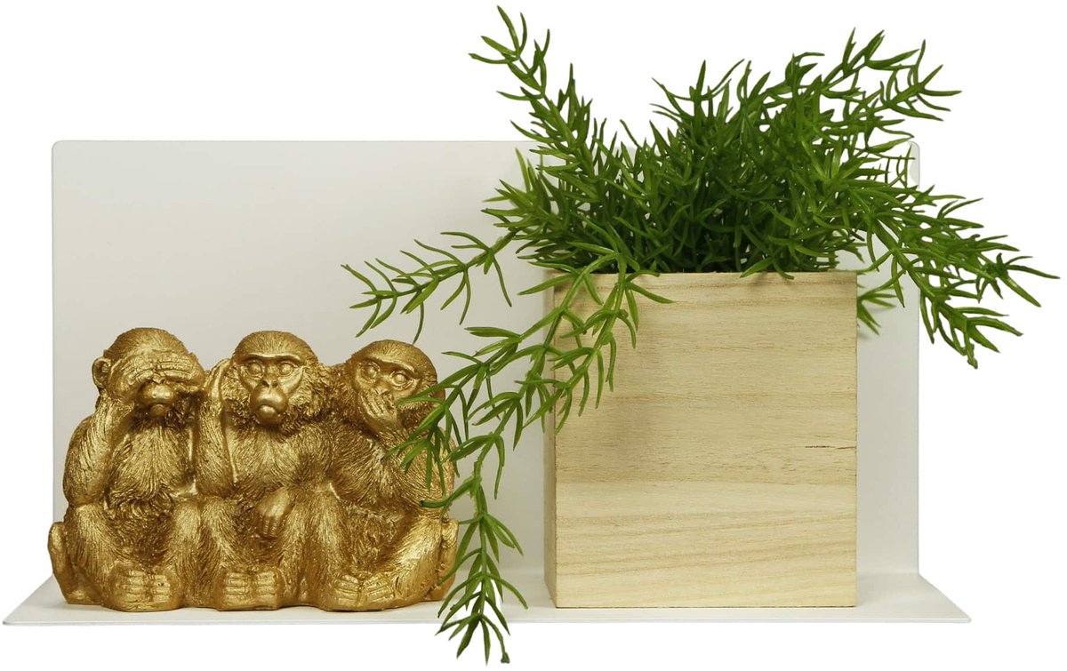 Magnetische Wandplank Wit Medium - Kamer26