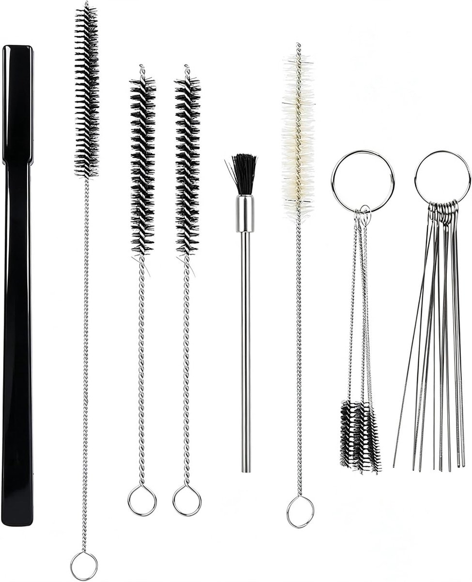 Cleaning Kit, Hardware Accessory, 19 Piece Tattoo Equipment Spray Tools Nozzles for Airbrush - ShopVlot