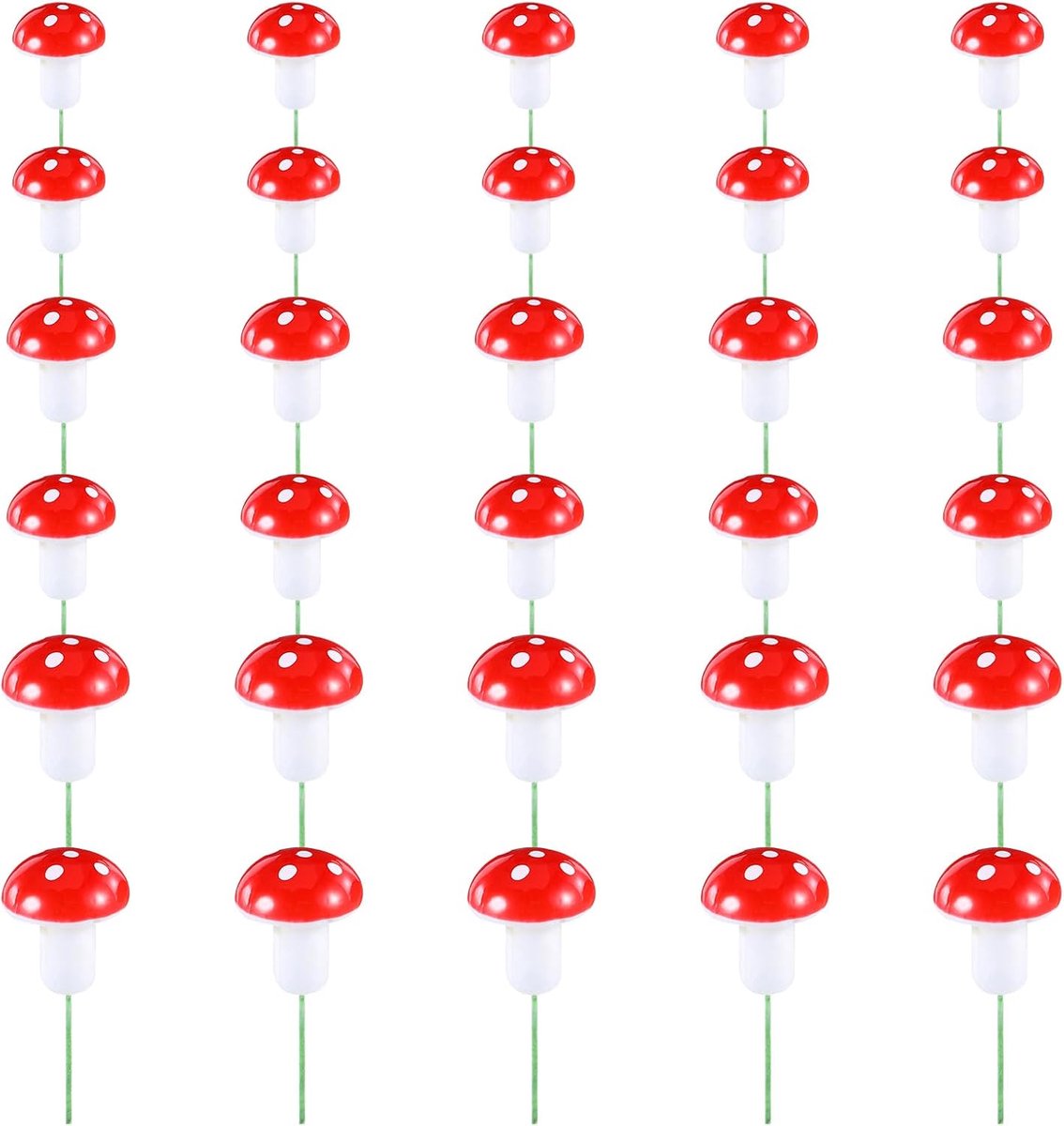 30 stuks mini-paddenstoeldecoratie, bloempot, paddenstoeldecoratie, kleine paddenstoel, decoratieve vliegenpaddenstoel - ShopVlot