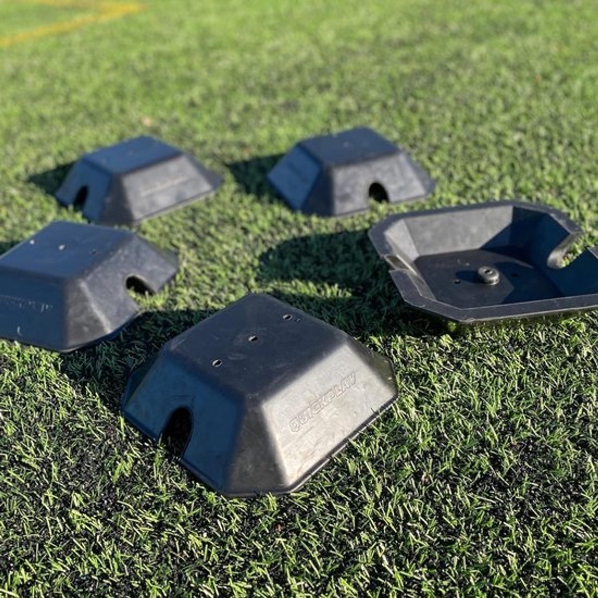 Set basisgewichten - Stabilisator voor trainingsgewicht - Sportbevestiging - Robuust antisliprubber - Set van 5 - Zwart