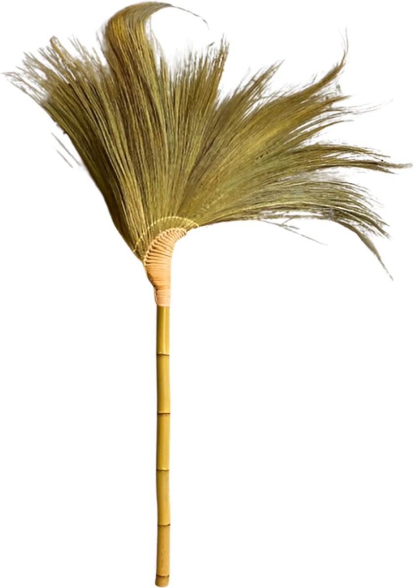 Hooisteel Bulu sierpluim 140CM Naturel Bruin Groen Bamboe