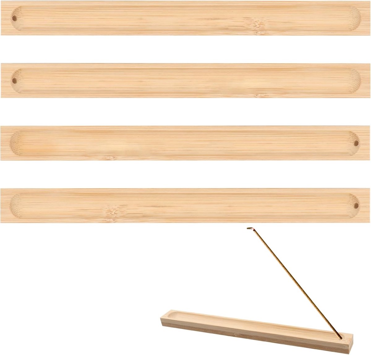 4 stuks bamboe houten wierookstokjeshouder, asvanger voor yoga, meditatie, aromatherapie, woondecoratie en kantoor, 23 - ShopVlot