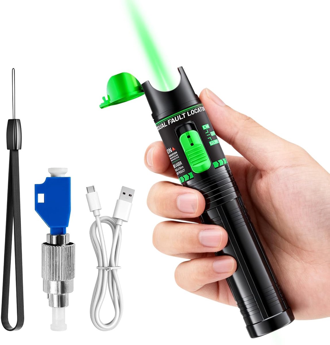 30mW Visual Error Location Finder Rechargeable with 2.5mm Universal Plug FC/SC/SF, FC Plug to LC-Buchse Adapter - ShopVlot