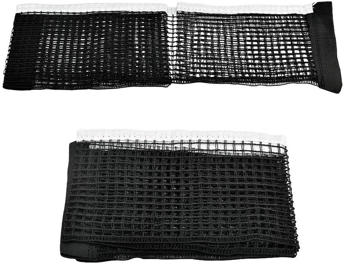 Duurzaam tafeltennisnet van polyester, set van 2, 180 x 15 cm, geschikt voor binnen en buiten gebruik