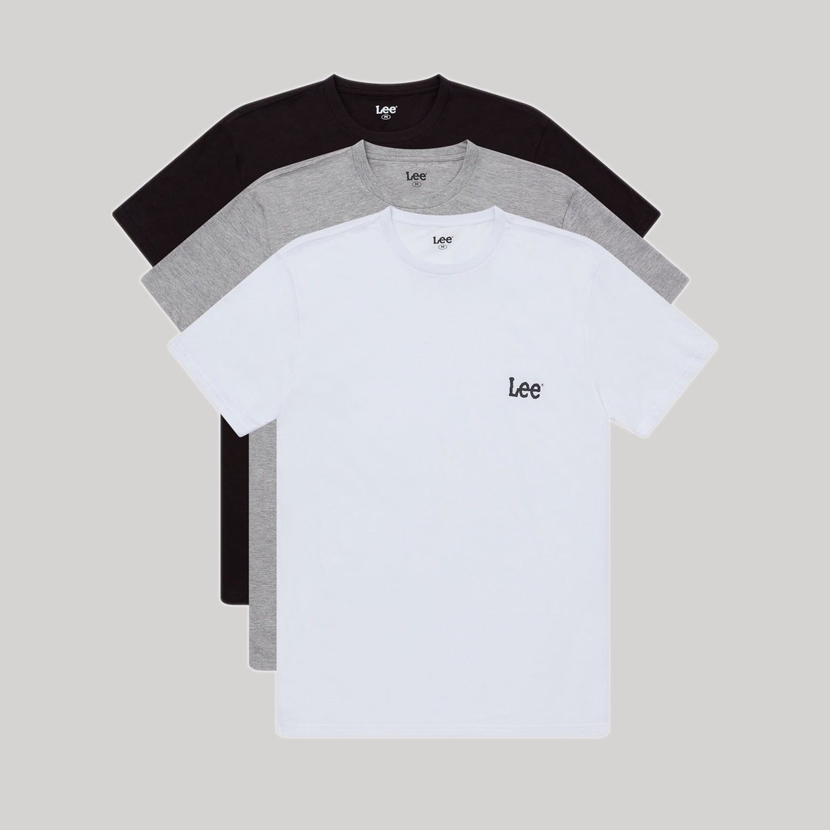 Lee Mens T-shirt Larkin / 3-pack S Zwart
