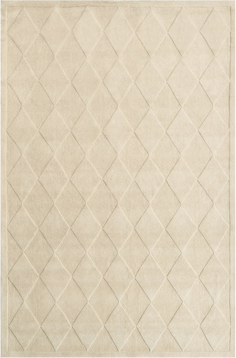 Beliani LUNARA - Vloerkleed - Lichtbeige - 200 x 300 cm - Wol