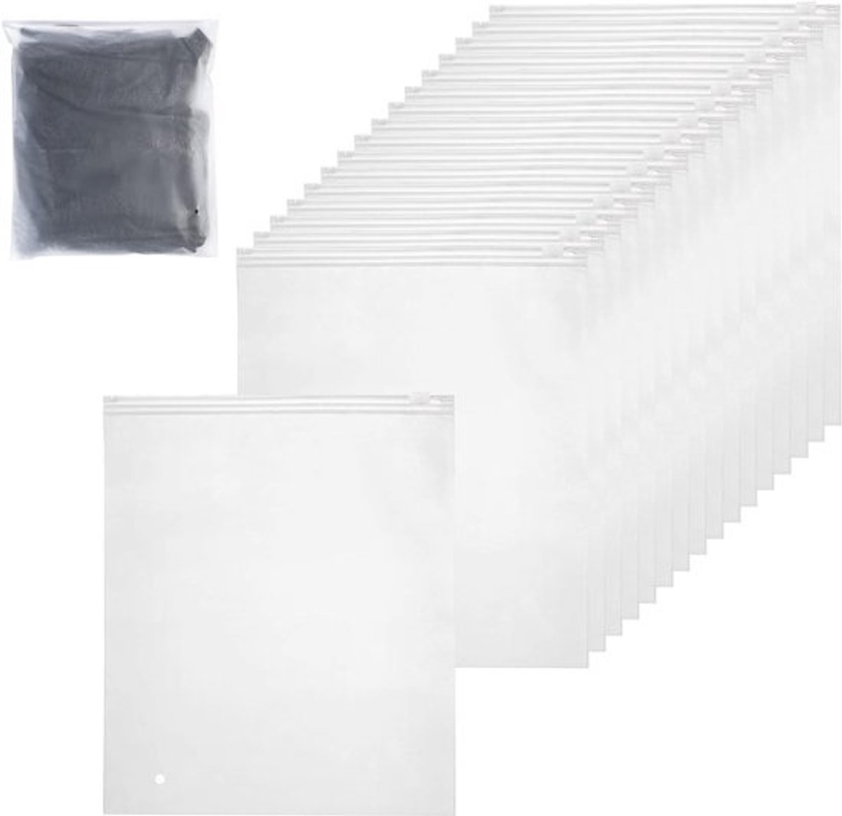 Herbruikbare afsluitbare kledingzakken - 40 x 30 cm - Waterdichte ruimtebesparende organizers - Voor reizen, ziekenhuis en opslag - 30 stuks