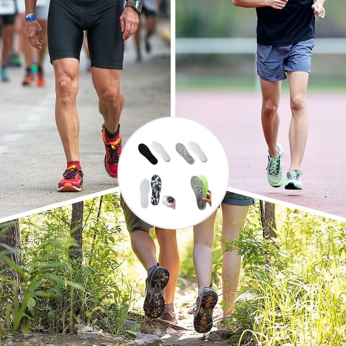 NTH products- Inlegzolen Ademend - Booginlegzolen/Hielspoor - Platvoeten - Voetpijn - Sportzolen - 4 Paar - Voetbed
