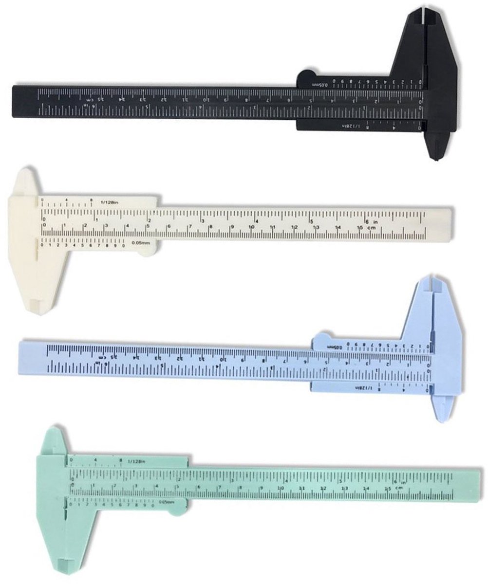 SnelShoppen - Set van 4 Plastieken Glijders - Groen Blauw Wit Zwart - 150 mm/6" - Voor Meubels, Keuken, Tuin en Camping