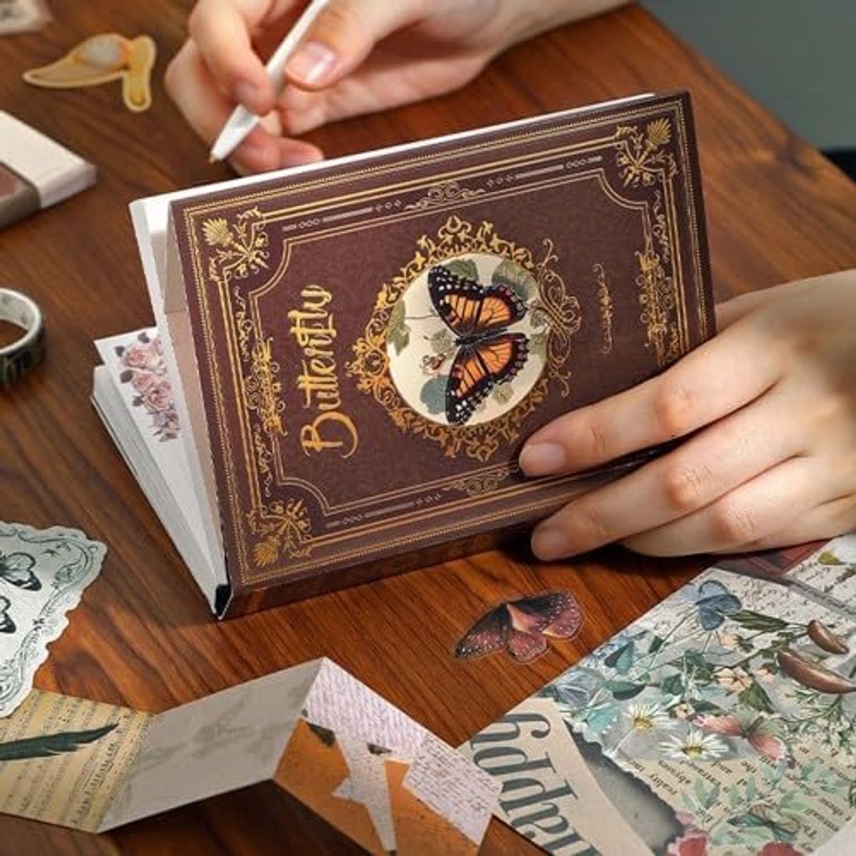 Scrapbooking benodigdhedenset - A6 raster notitieboek - decoratieve accessoires - ideaal voor DIY projecten - ShopVlot
