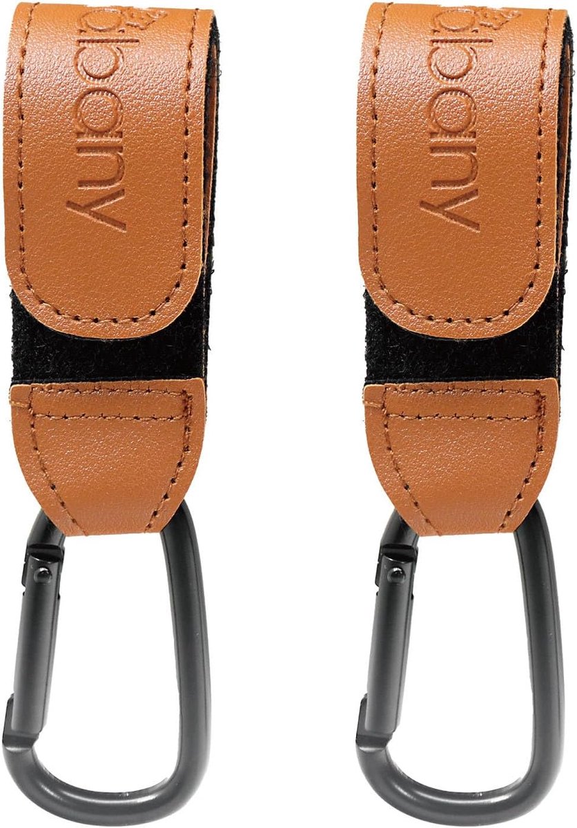 Verstelbare hanger voor kinderwagen - 2 stuks - bruin