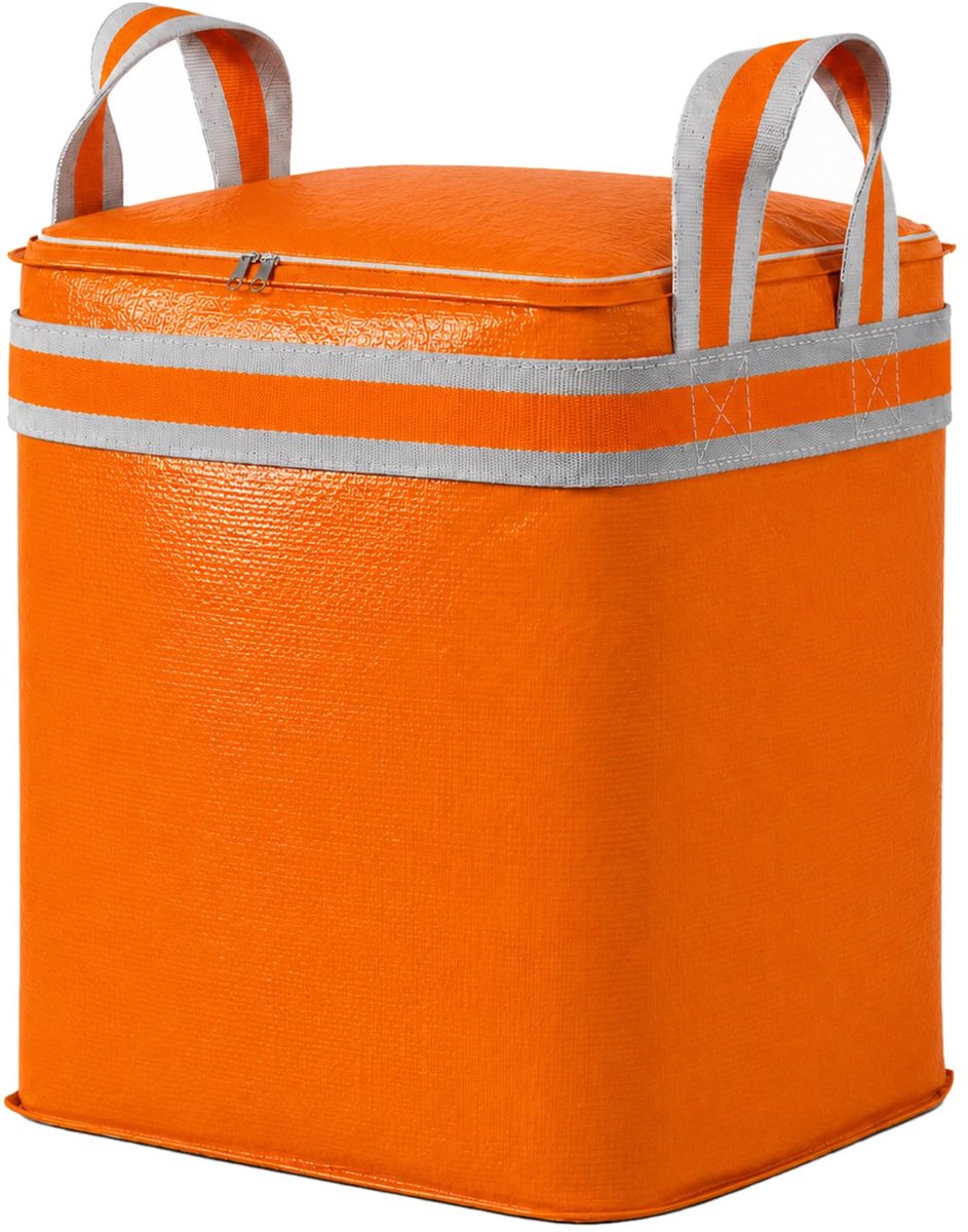 HonorHut 213 liter verhuistas met handgrepen, oranje, camping- en tuingereedschap, verpakkingstas met deksels - ShopVlot