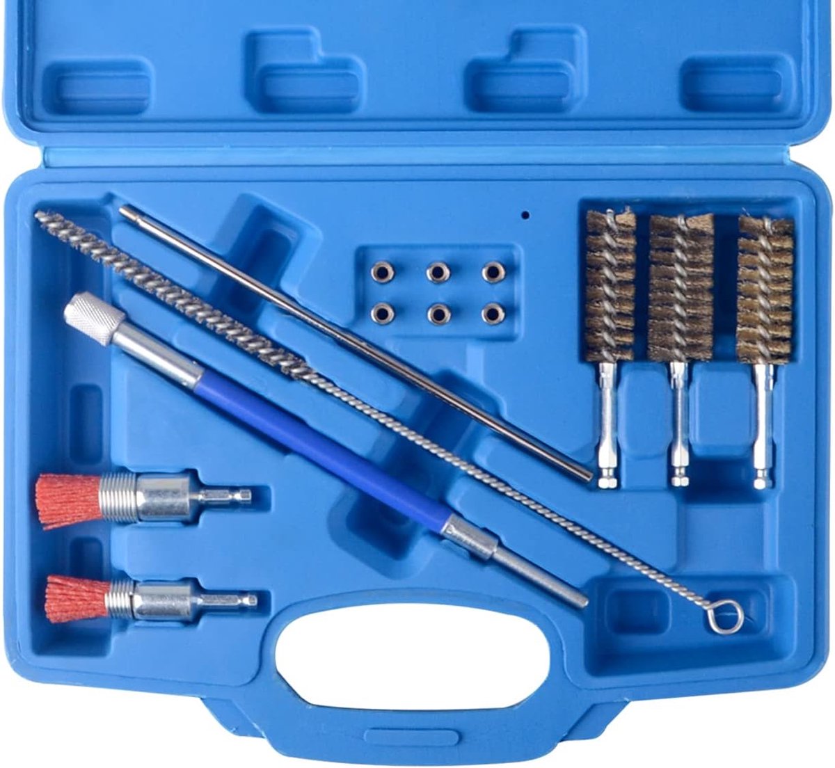 Injector Cleaning Tool Set 14pcs - Set voor injector seat en schacht - Inclusief nylon borstels - Eenvoudig schoonmaken - ShopVlot