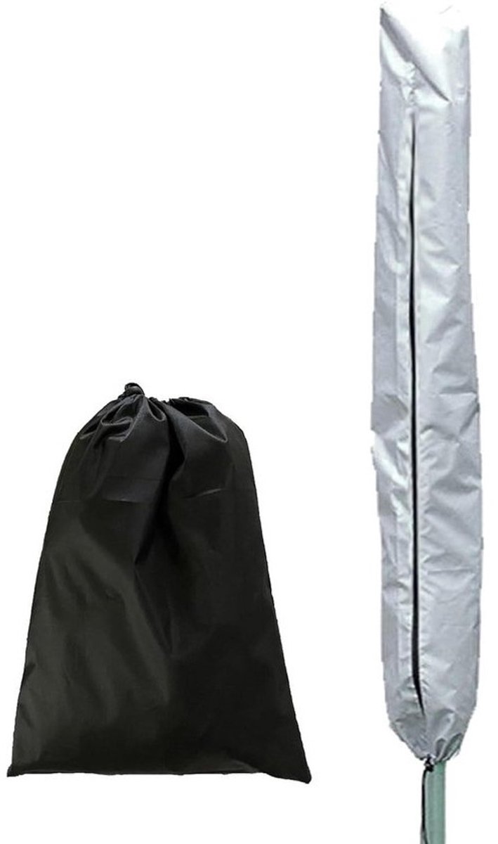 210D robuuste hoes voor draaiende waslijnen - Waterdichte hoes met ritssluiting - Beschermhoes voor buitenwasdrogers (Silver, 180 * 16 * 16 cm)