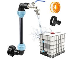 FORMIZON IBC Gooseneck Tank Gooseneck IBC Adaptor Brass Faucet, IBC Gooseneck 3/4 Inch Drain Tap for 1000L Rainwater - ShopVlot