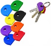 Knaak Sleutelhoesjes - 8 Stuks - Rubber Sleutelkapjes in 8 Kleuren - Sleutels Snel Herkennen