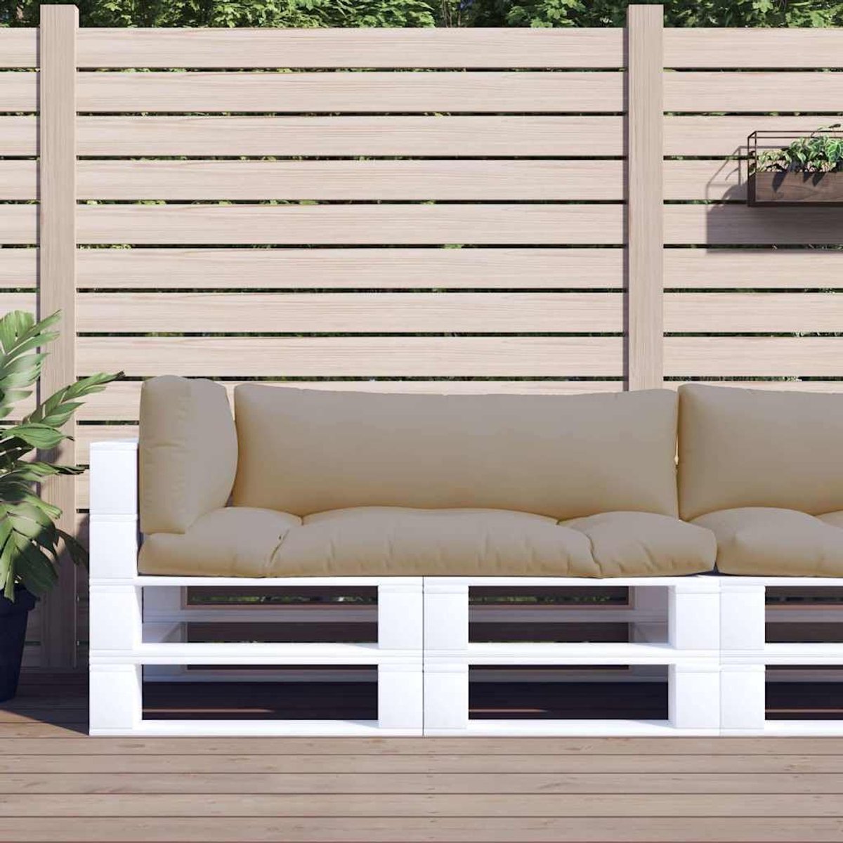 Set van 3 taupe polyester