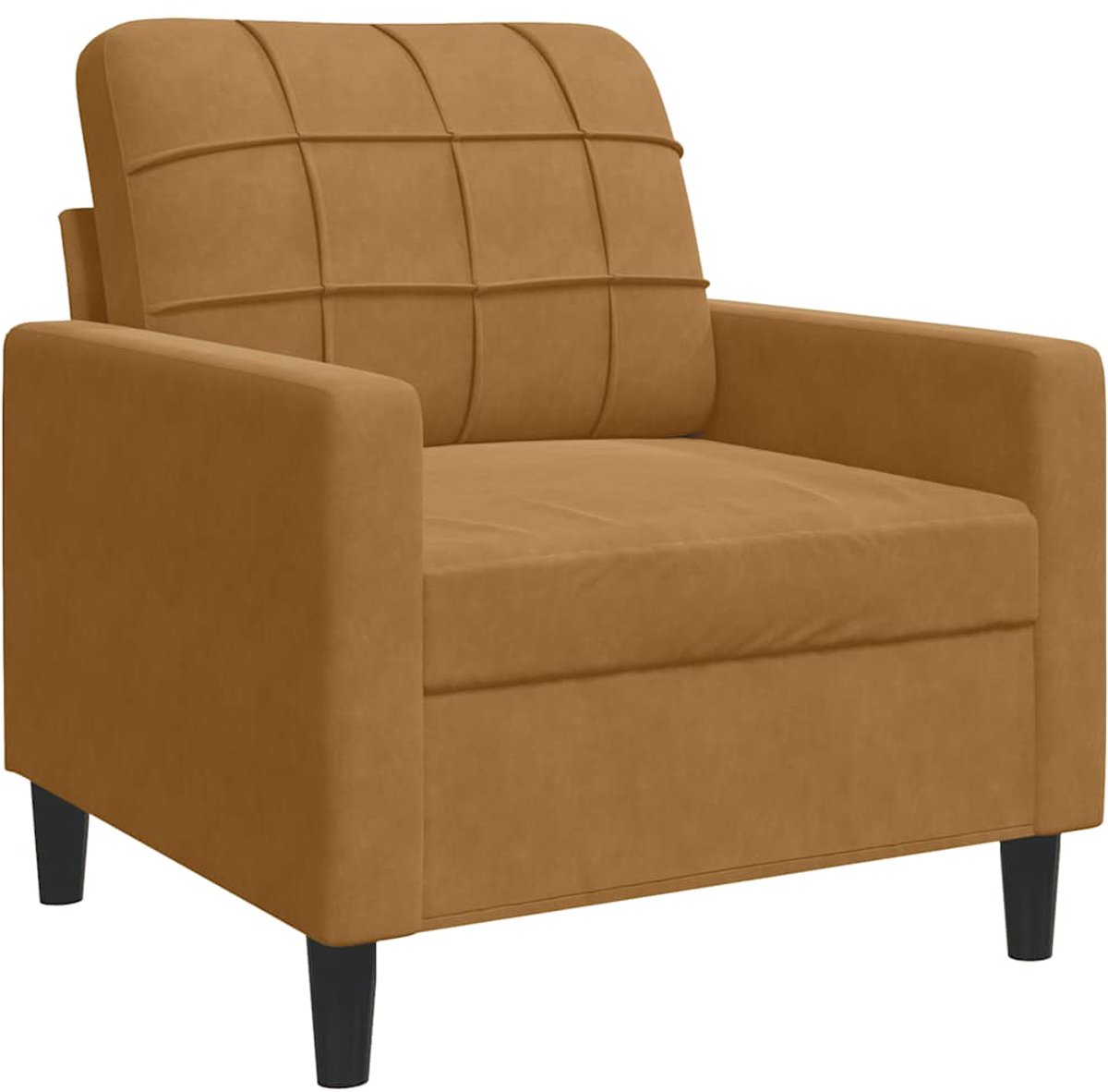 vidaXL Fauteuil - 60 - cm - fluweel - bruin