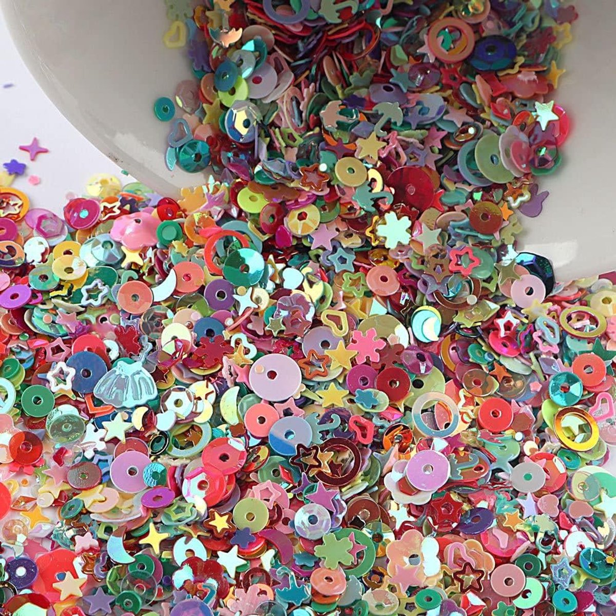 Pailletten voor Knutselen - Iriserende Bling en Decoratie voor Kunsthandwerk, Kleding, Telefoonhoes, Scrapbook, Speelgoed en Feest