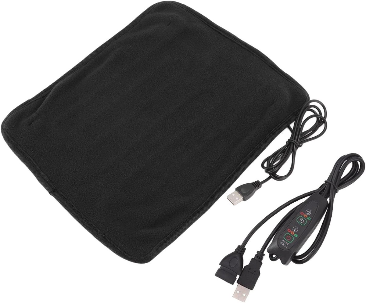 USB-verwarmingskussen, schouder nek been taille verwarmingskussens met temperatuuraanpassing Timing voor nek elleboog knie schouder krampen rug(Zwart)