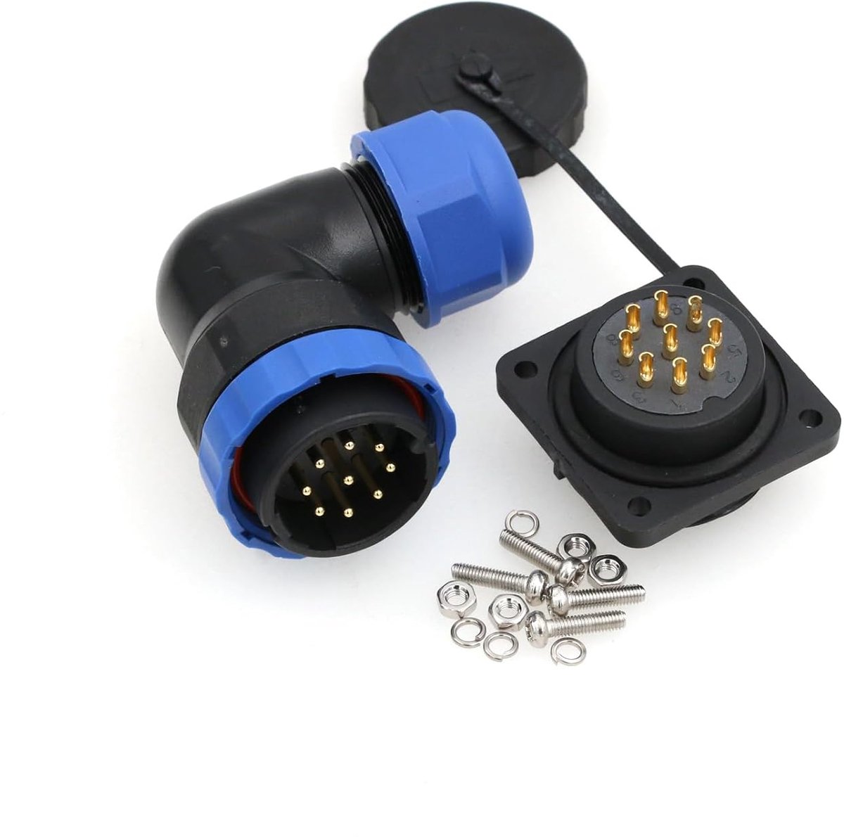 SD28 28 MM vierkant waterdicht IP68 Aviation LED stekker voeding stekker socket bulkhead mannelijke vrouwelijke stekker (9pin 10A 380V)
