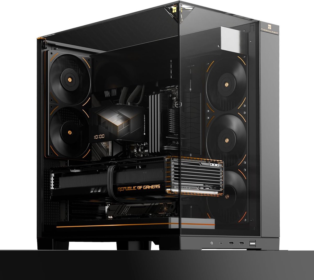 TR-Thermalright A70 panorama-glazen behuizing, verborgen kabelmanagement + montage zonder gereedschap, ondersteunt - ShopVlot