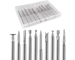 Wood Carving Tool Wood Router Set Compatible with Rotation Tool Set 10pcs Wood Carving Tool Set for Dremel Rotation - ShopVlot