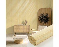 Vieshful Natural Bamboo Wall Panels (40 x 240 cm), Flexible Cladding for Indoor Spaces, Wooden Slats for Kitchen - ShopVlot