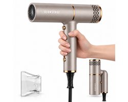 BlowSense® TravelDry - Reisföhn Opvouwbaar - Haardoger Compact - Geschikt voor Reizen - Opvouwbare Föhn - 1200W - Champagne Bruin - 2026 Model
