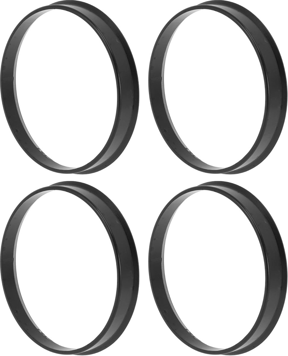 69.6mm tot 66.6mm Auto Wiel Hub Centric Ringen Zwart Polycarbonaat Wielen Middenas Schokabsorberende Hubrings 4 Stks - ShopVlot