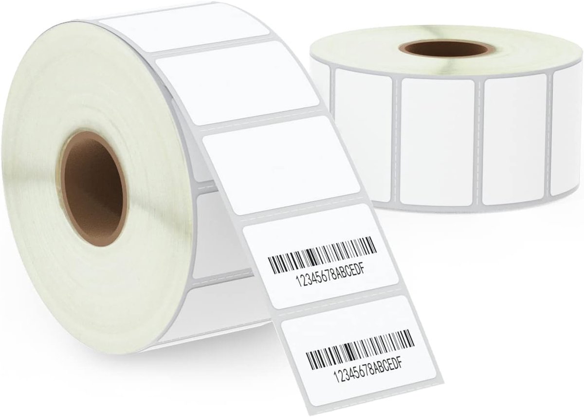 BETCKEY - 38mm x 22mm (1.5in x 0.85in) thermal labels for all purposes, 1500 perforated labels per roll compatible - ShopVlot