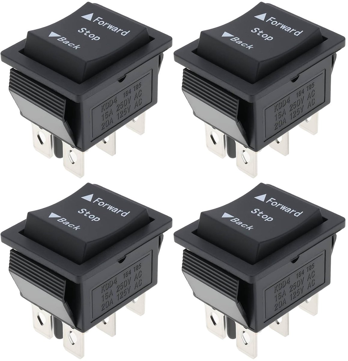 Schakelaar voorwaarts achterwaarts 31x25mm - geschikt voor 6V 12V 24V voertuigen - eenvoudig te installeren - ShopVlot