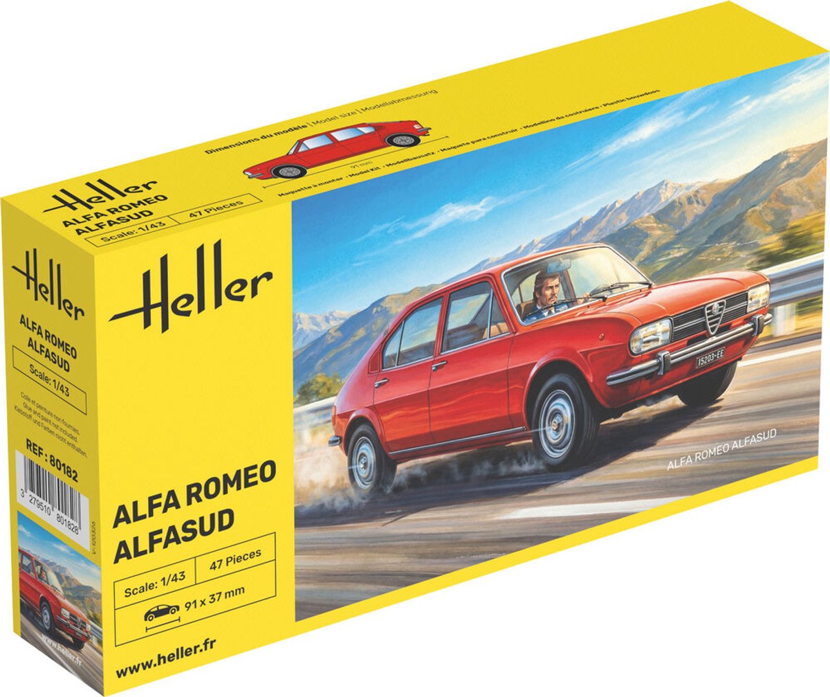 Heller Modelbouwpakket Militaire voertuigen - 80182 Alfa Romeo Alfasud - Italiaanse Klassieke Auto Plastic - 1:43 - Modelbouw